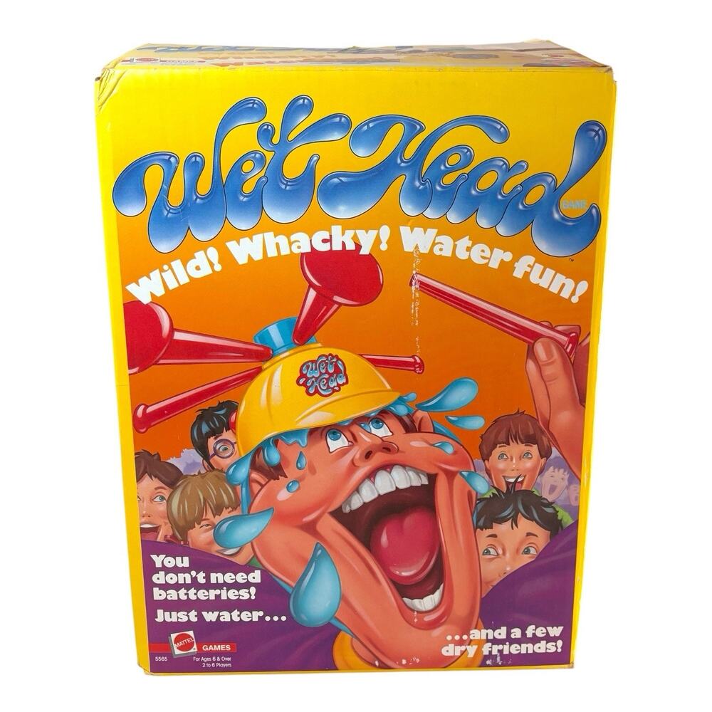 Vintage 1987 Wet Head Mattel Outdoor Water Game Children's Family 100% COMPLETE
